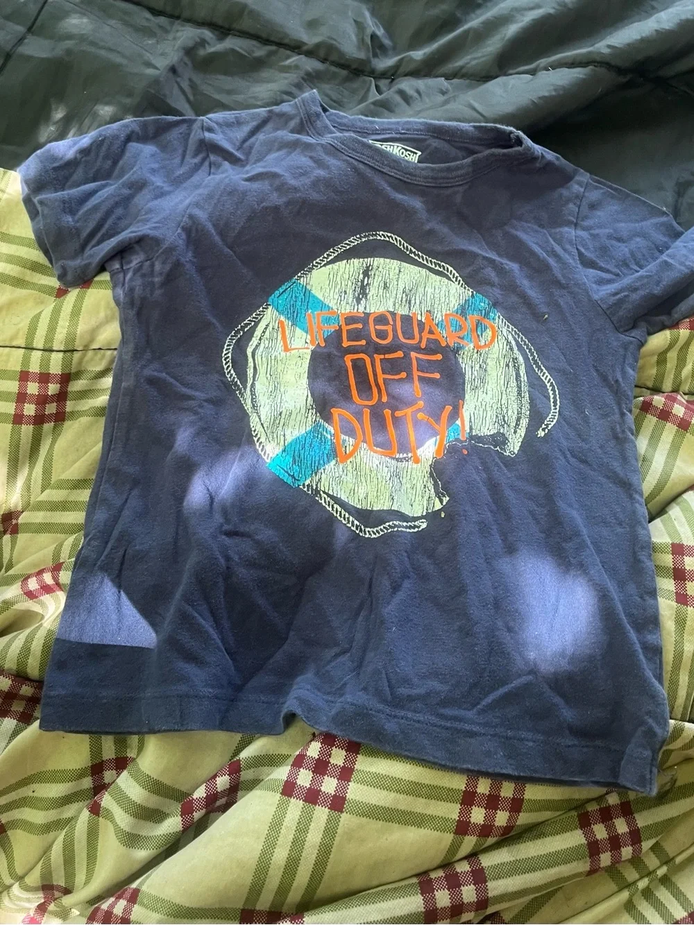 OshKosh B'gosh Navy 'Lifeguard Off Duty' Graphic Tee with Orange Print